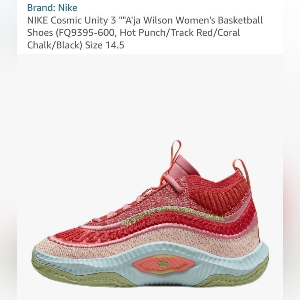 Nike Cosmic Unity 3 'Aja Wilson' Basketball Shoes - Picture 9 of 13